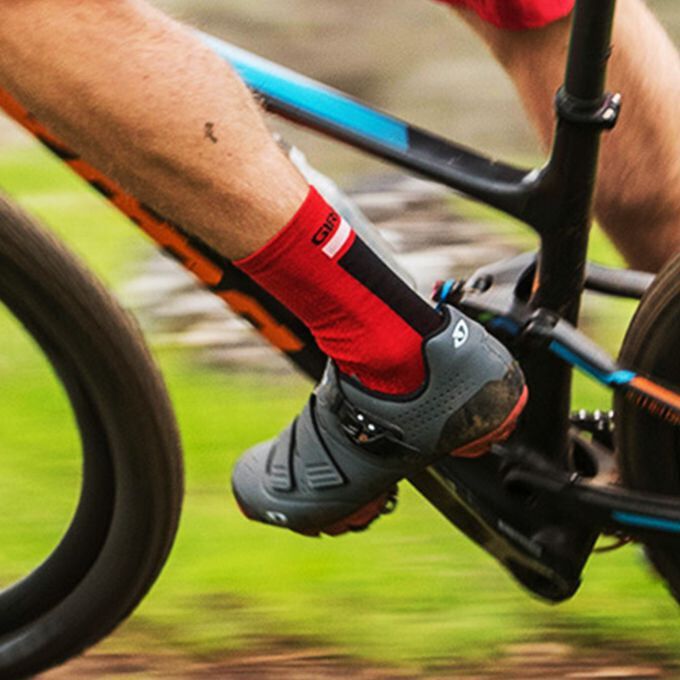 Giro Comp Racer High Rise Sock in Action Giro Comp Racer High Rise Sock in Action
